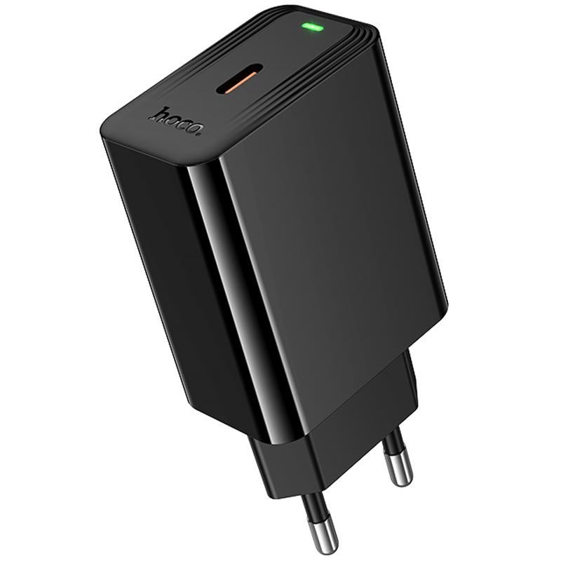 Мережевий зарядний пристрій Hoco CS93A Leader 20W (1×USB-C) Black