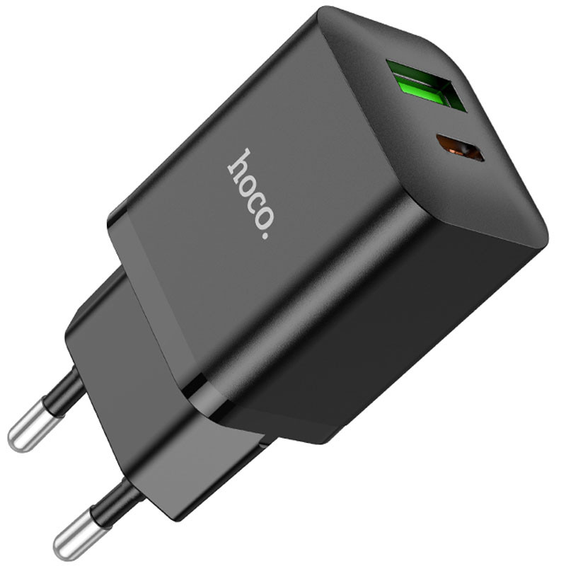 Мережевий зарядний пристрій Hoco N28 Founder PD 20W + QC 3.0 (1×USB-A / 1×USB-C)