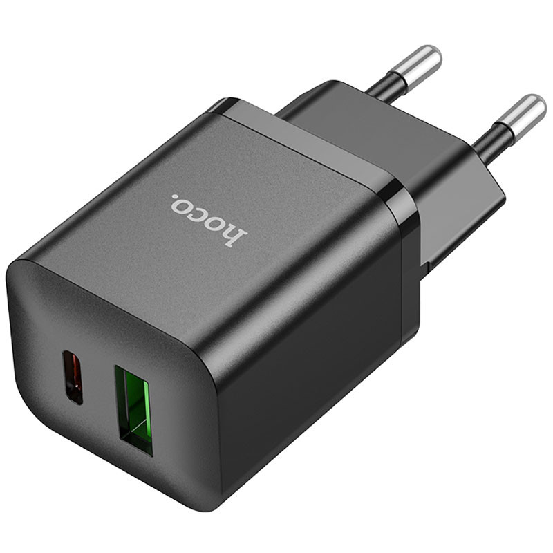 Мережевий зарядний пристрій Hoco N28 Founder PD 20W + QC 3.0 (1×USB-A / 1×USB-C)