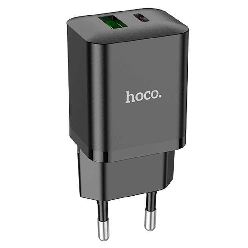 Мережевий зарядний пристрій Hoco N28 Founder PD 20W + QC 3.0 (1×USB-A / 1×USB-C)