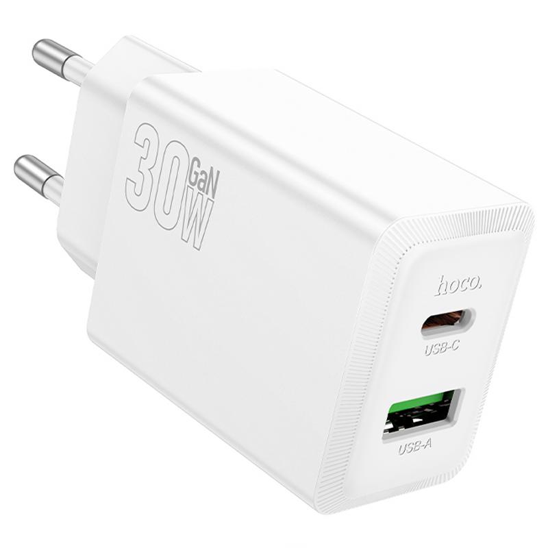 Мережевий зарядний пристрій Hoco N71 Nuevo PD 30W + QC 3.0 (1×USB-A / 1×USB-C)