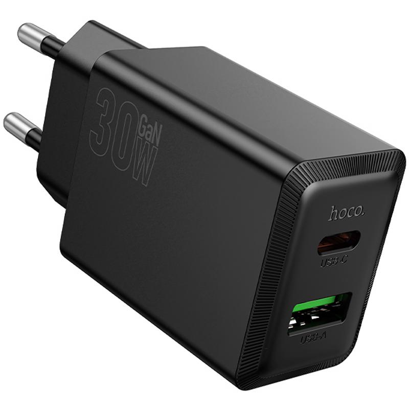 Мережевий зарядний пристрій Hoco N71 Nuevo PD 30W + QC 3.0 (1×USB-A / 1×USB-C)
