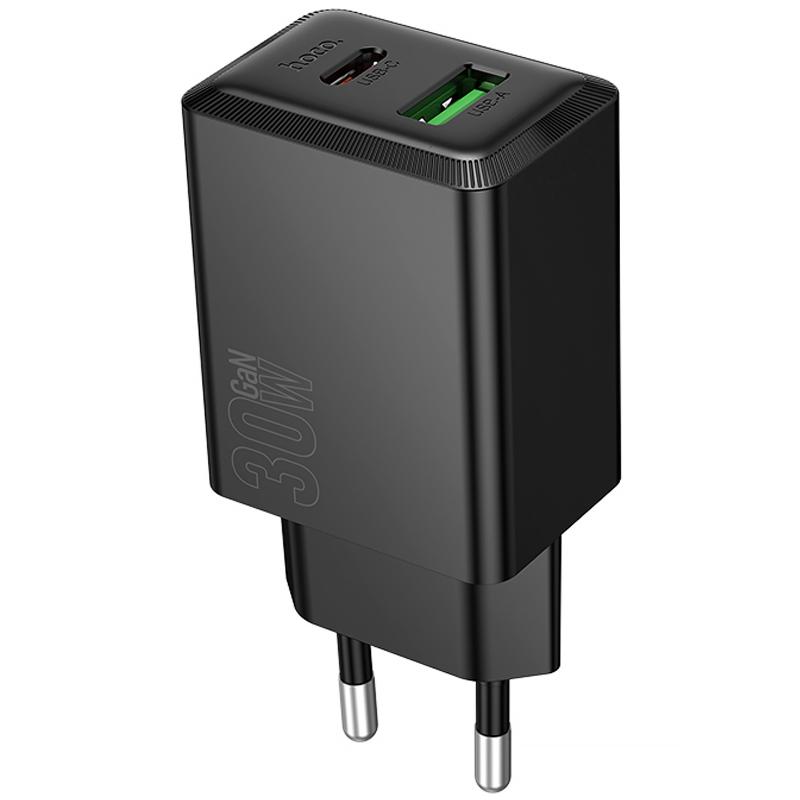 Мережевий зарядний пристрій Hoco N71 Nuevo PD 30W + QC 3.0 (1×USB-A / 1×USB-C)
