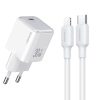 МЗП Usams US-CC186 PD30W (1USB-C) + кабель Type-C to Lightning White