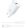 МЗП WIWU G006 Essen QC3.0 18W GaN (1USB-A) + кабель USB to Lightning White
