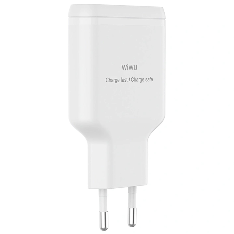 Мережевий зарядний пристрій WIWU G034 Essen PD 45W GaN (2×USB-C) White