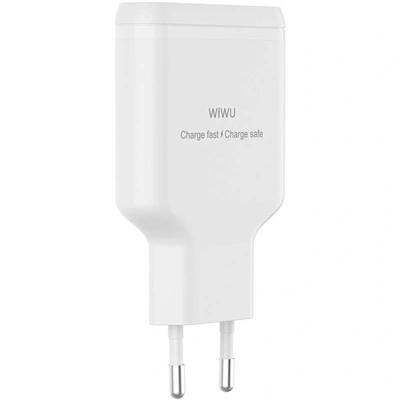 Мережевий зарядний пристрій WIWU G035 Essen PD 65W GaN (2×USB-C) White