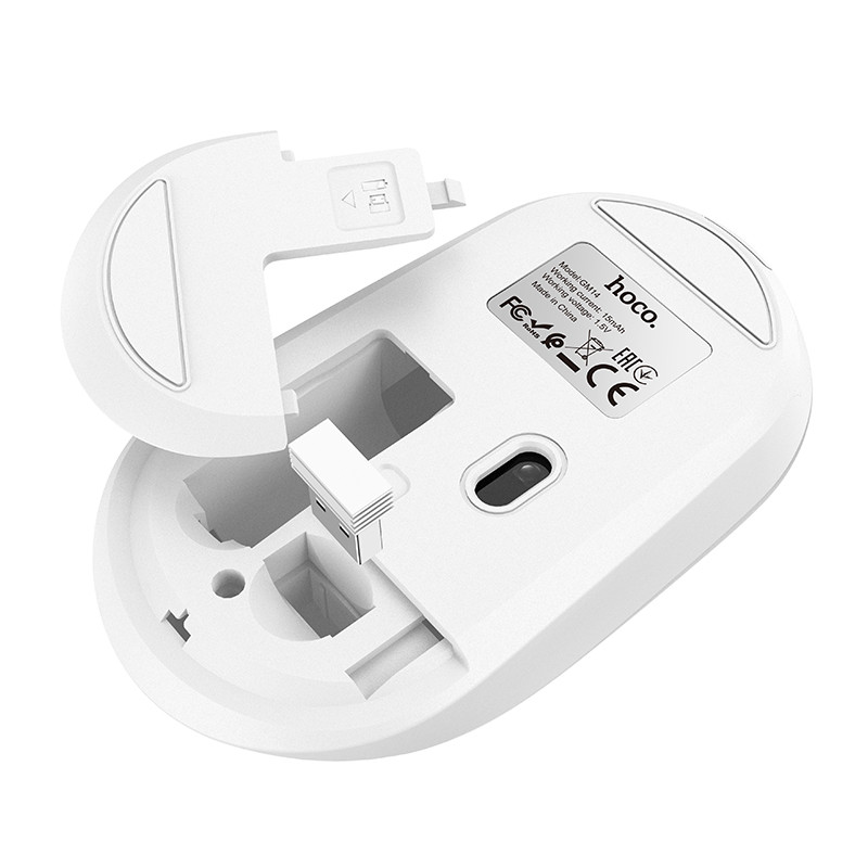 Миша бездротова Hoco GM14 Platinum 2.4G Білий