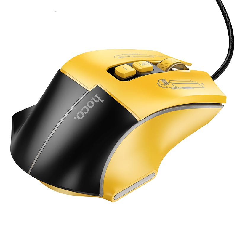 Миша дротова Hoco GM31 Overlord luminous Black / Yellow
