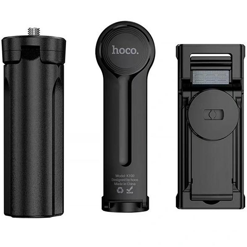 Монопод для селфі Hoco K100 Prestigio mini трипод + крепление 1/4 Black
