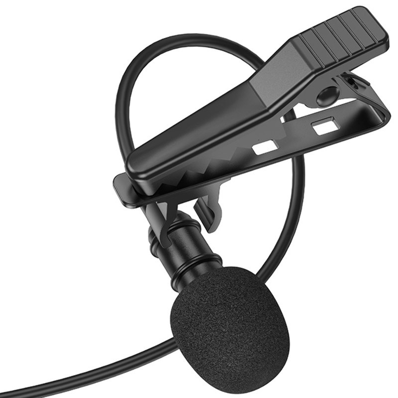 Мікрофон петличний Borofone BFK11 Elegant lavalier Lightning (2 м) Black