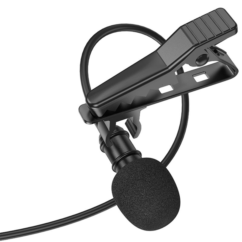 Мікрофон петличний Borofone BFK11 Elegant lavalier USB-C (2 м) Black