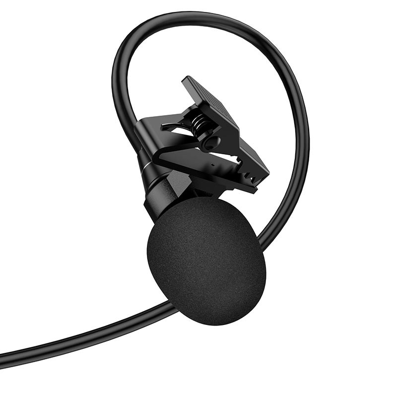 Мікрофон петличний Hoco L14 Lightning (2 м) Black
