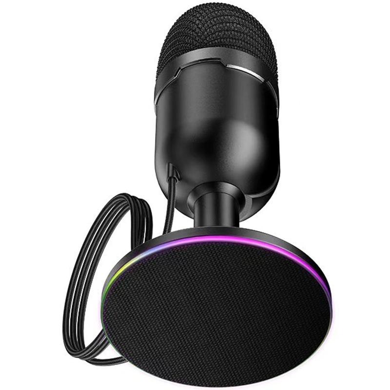 Мікрофон электретный для геймінгу Hoco L25 Bright USB (всеспрямований) Black