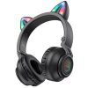 Накладні бездротові навушники Borofone BO18 Cat ear Чорний