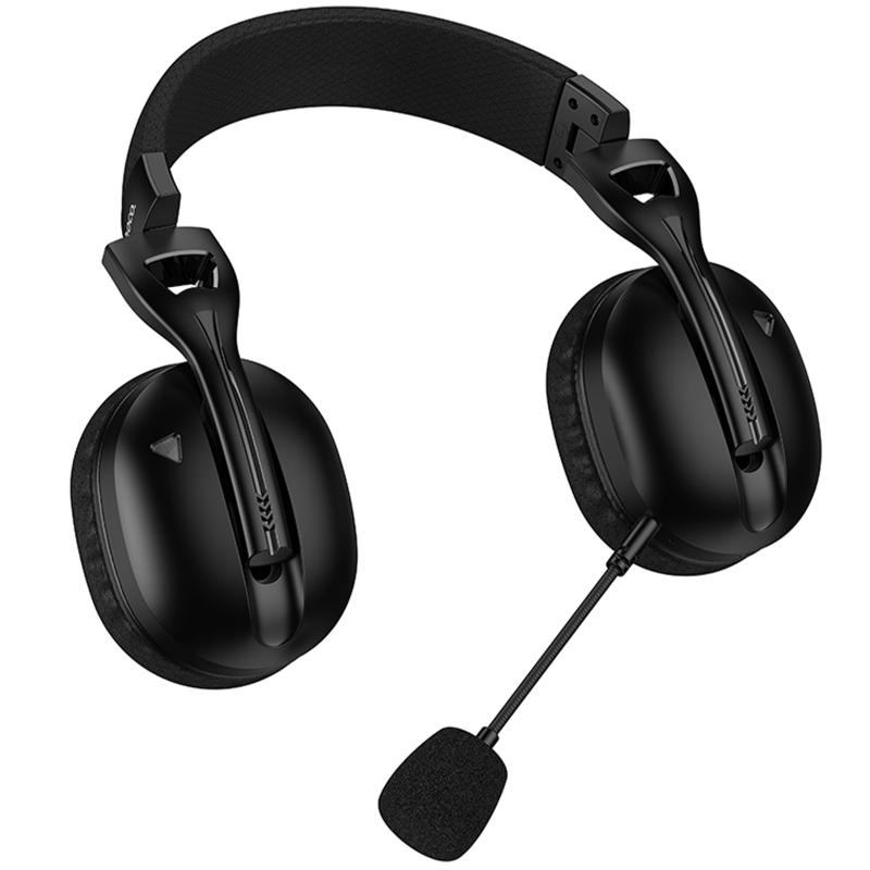 Накладні бездротові навушники Hoco W114 Magic (Bluetooth + 3.5mm + 2.4G) Black