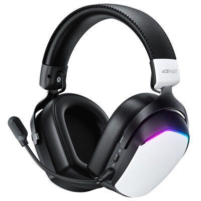 Накладні бездротові навушники Acefast H11 Gaming (Bluetooth+3.5mm+2.4G) White