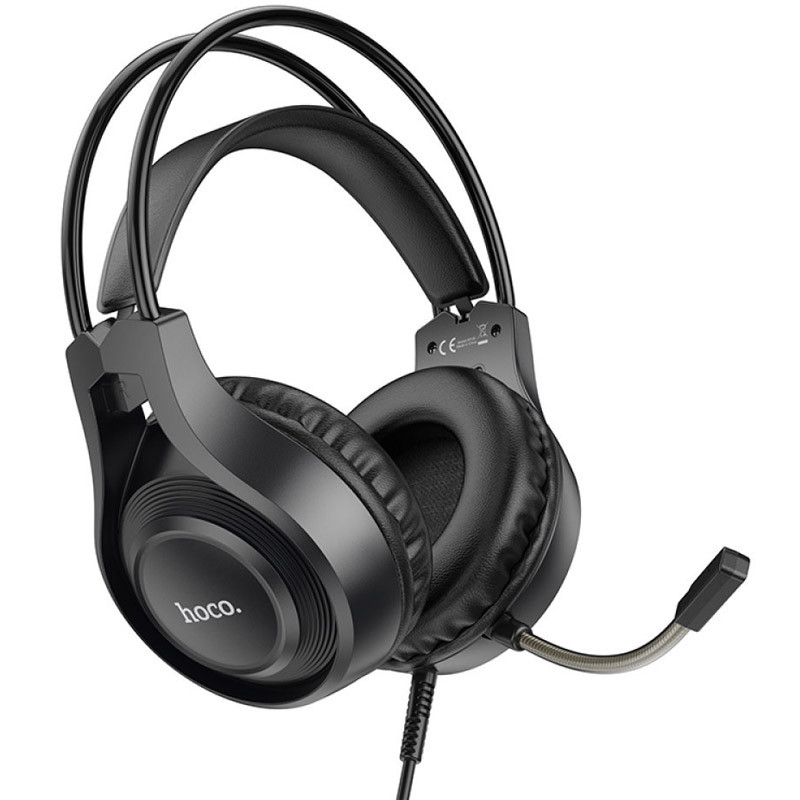 Накладні навушники Hoco W106 Tiger (3.5mm + 3.5mm/1.8 м) Black