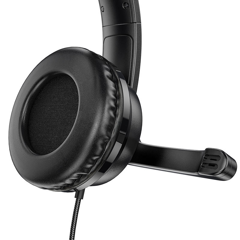 Накладні навушники Hoco W103 Magic Tour Gaming (3.5mm/1.2 м) Чорний