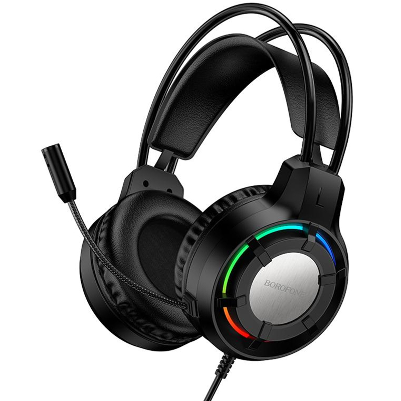 Накладні навушники Borofone BO112 Wave (3.5mm + USB/2 м) Black