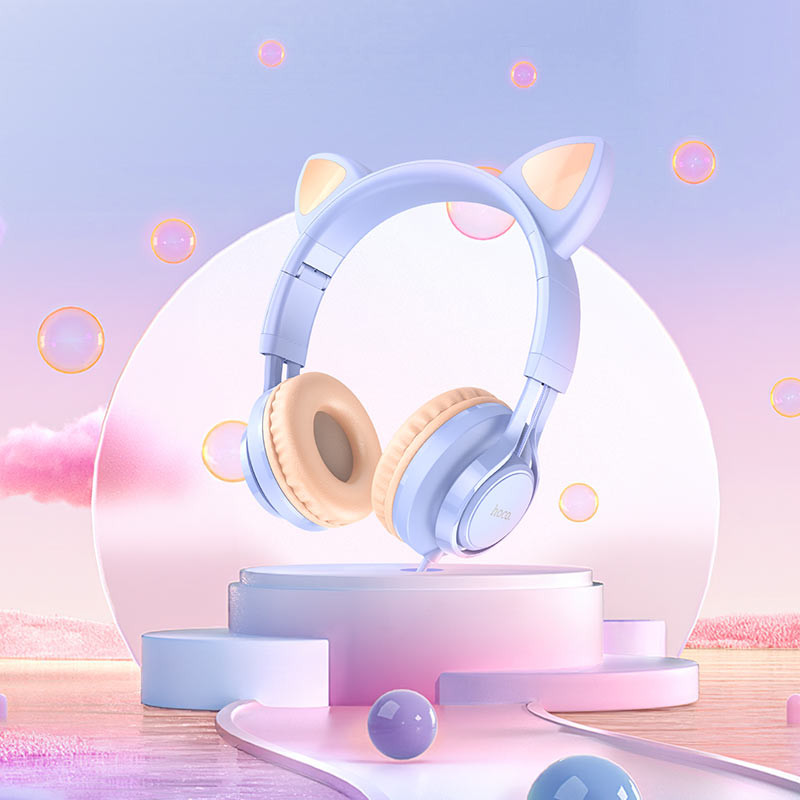 Накладні навушники Hoco W36 Cat ear (3.5mm/1.2 м)