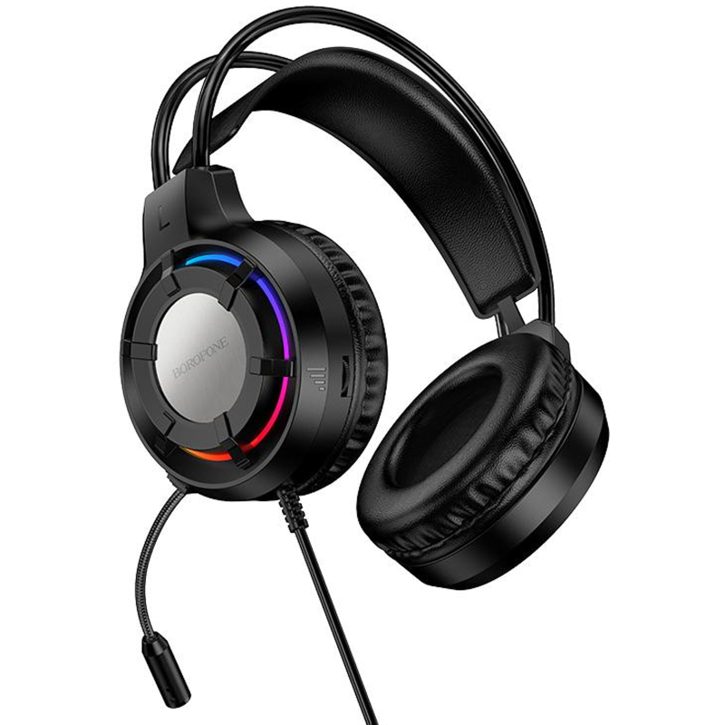Накладні навушники Borofone BO112 Wave (3.5mm + USB/2 м) Black