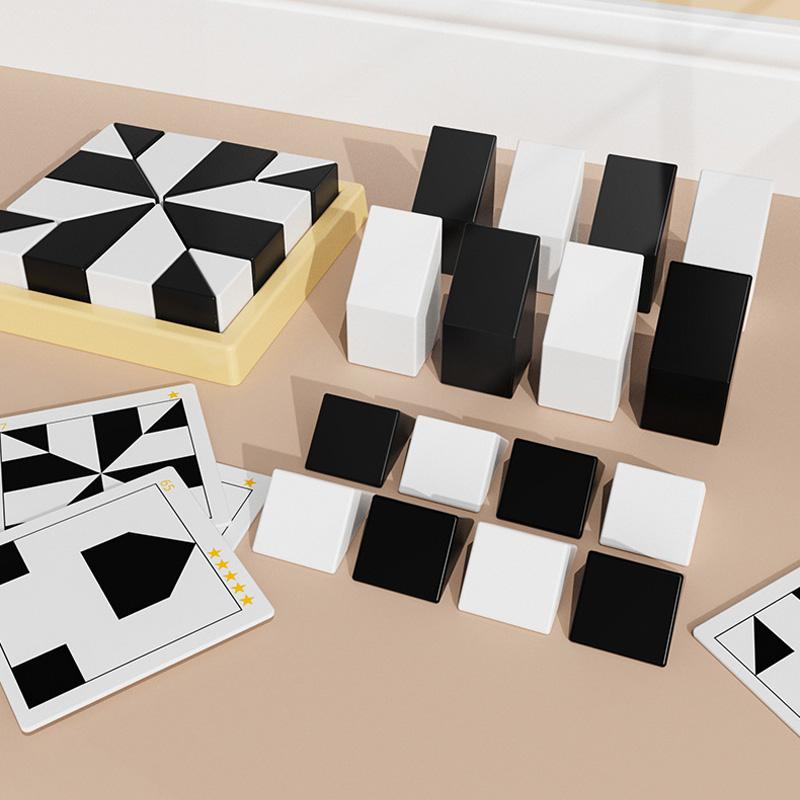 Настільна інтерактивна гра Ummi ME-149 Hidden Black and White Blocks Black / White