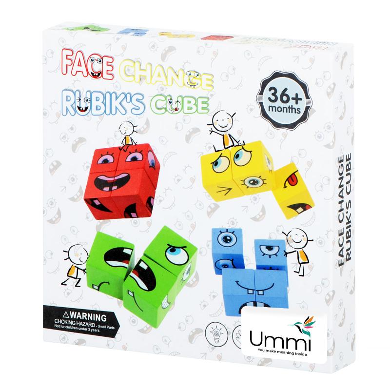 Настільна інтерактивна гра Ummi Face Change Rubik's Cube White