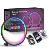 Настільна LED лампа RGB Intelligent circular atmosphere light Bluetooth USB with app Black