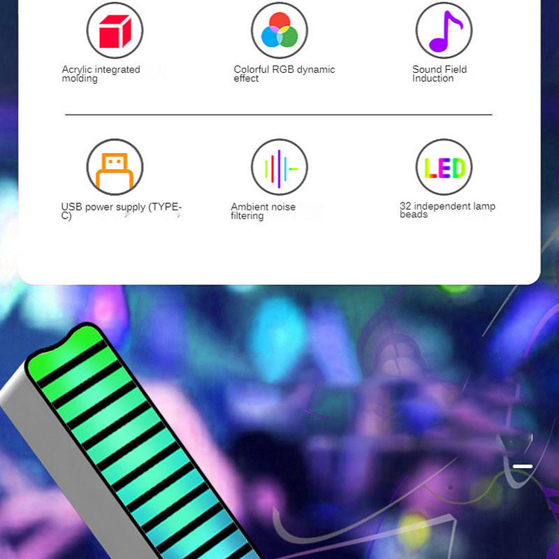 Настільна LED лампа RGB 5V Single Panel Bluetooth USB interface with app Black