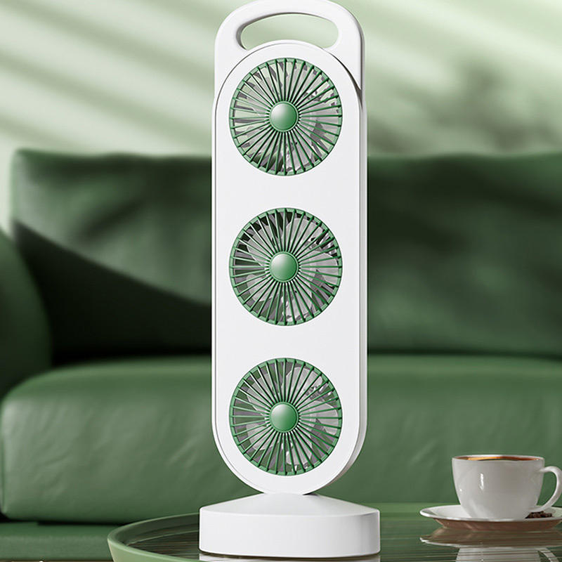 Настільний вентилятор Three Head Fan 1200 mAh