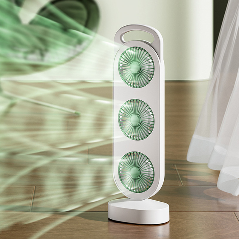 Настільний вентилятор Three Head Fan 1200 mAh