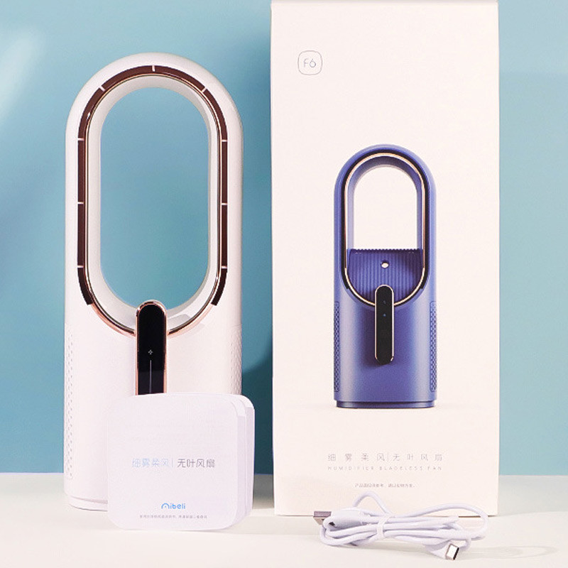 Настільний вентилятор F6 2in1 з зволожувачем повітря 2200 mAh White
