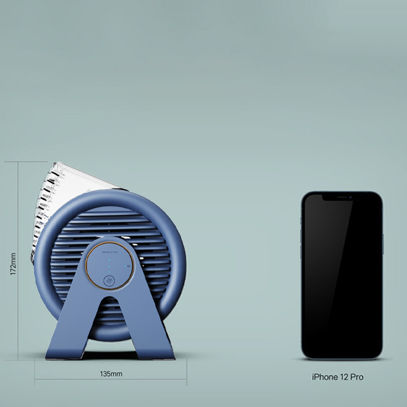Настільний вентилятор F7-B Snail 2200 mAh Blue