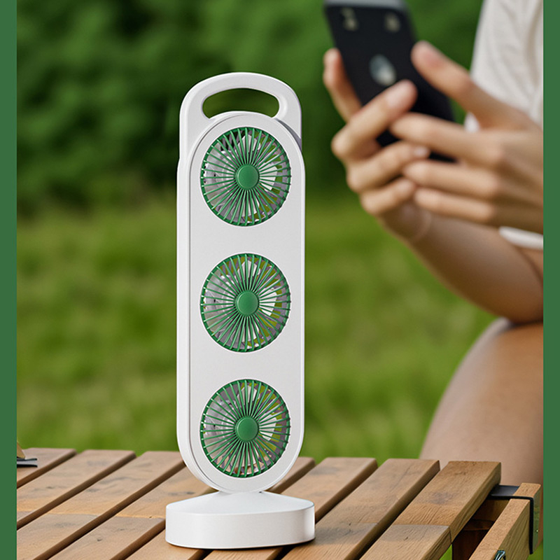 Настільний вентилятор Three Head Fan 1200 mAh