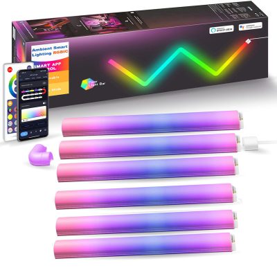 Настінний світильник Lines SAL-013B Bluetooth USB interface with app (6 + 1 pcs) White