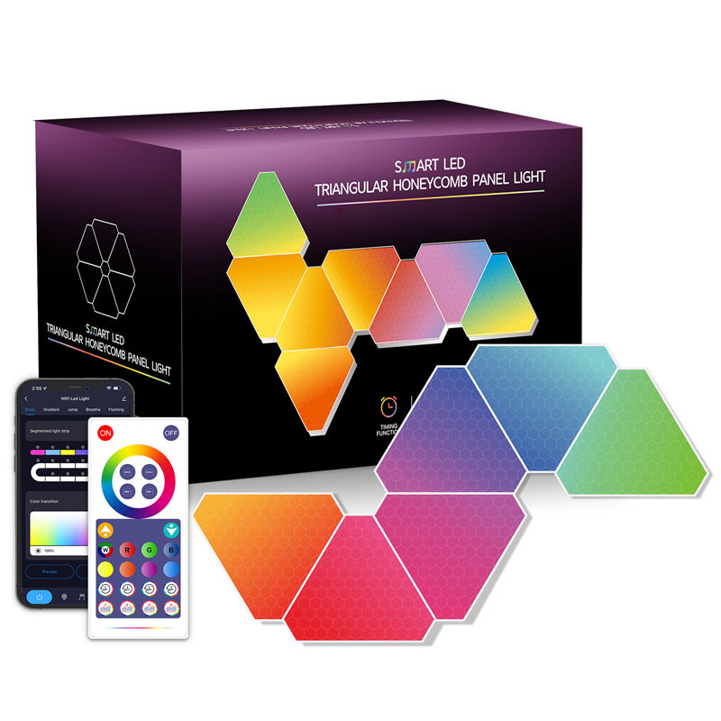 Настінний світильник Smart Triangular Quantum Light SAL-012B Bluetooth USB interface with app 6pcs White