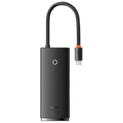 Перехідник HUB Baseus Lite Series 6in1 (USB-C to HDMI + 2xUSB 3.0 + PD + SD/TF) (WKQX05) Black
