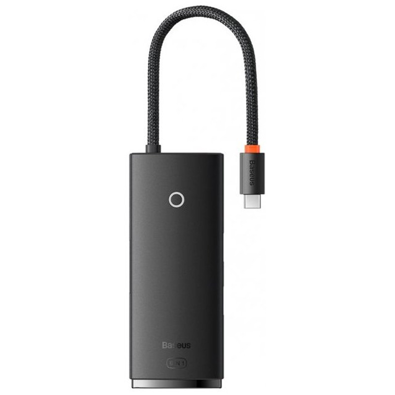 Перехідник HUB Baseus Lite Series 6in1 (USB-C to HDMI + 2xUSB 3.0 + PD + SD/TF) (WKQX05) Black
