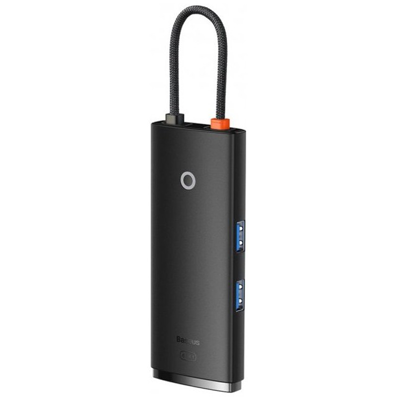 Перехідник HUB Baseus Lite Series 6in1 (USB-C to HDMI + 2xUSB 3.0 + PD + SD/TF) (WKQX05) Black