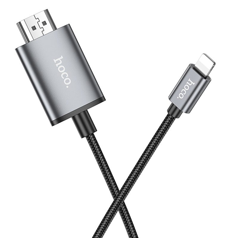 Перехідник Hoco UA27 HD Lightning to HDMI (2 м) Metal gray