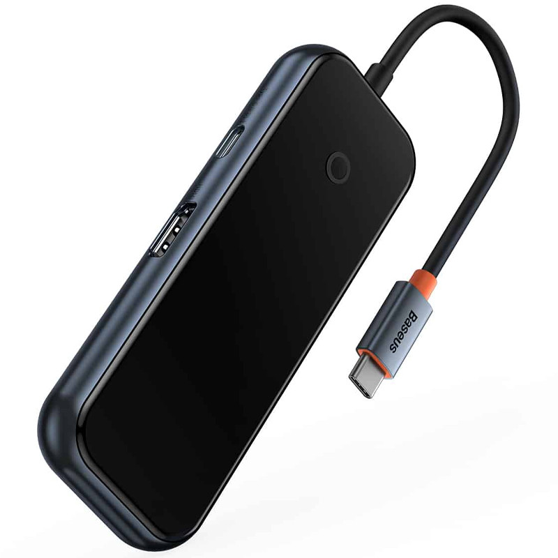 Перехідник Baseus Hub AcmeJoy 5-Port USB-C (HDMI*1 + USB3.0*2 + USB2.0*1 + USB-C PD&Data*1) (WKJZ) Dark Gray