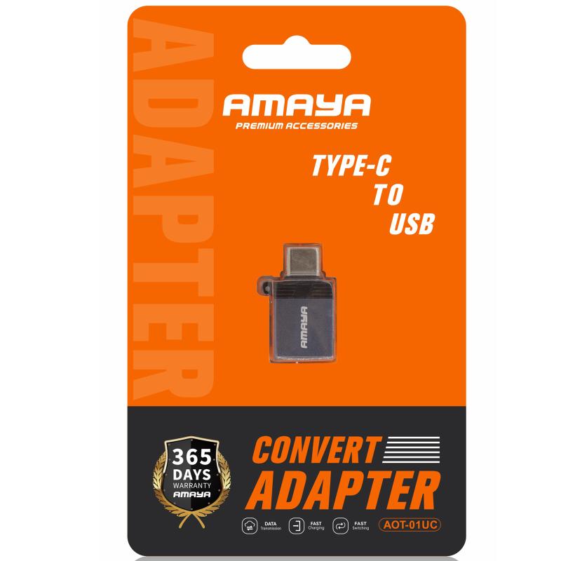Перехідник Amaya 01UC USB-C Male to USB Female USB3.0 Grey