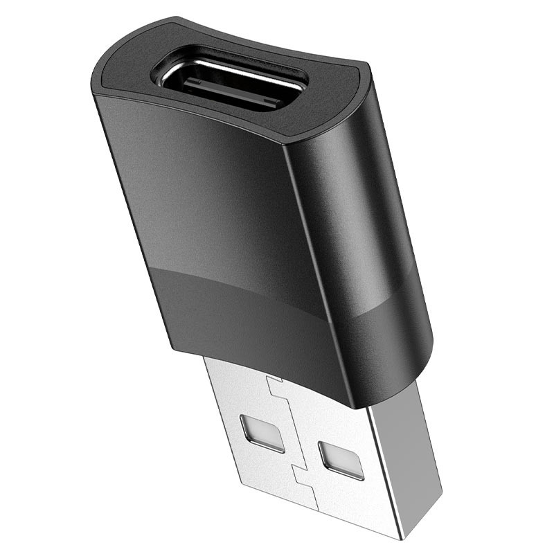 Перехідник Hoco UA17 USB Male to USB-C Female USB2.0 Чорний