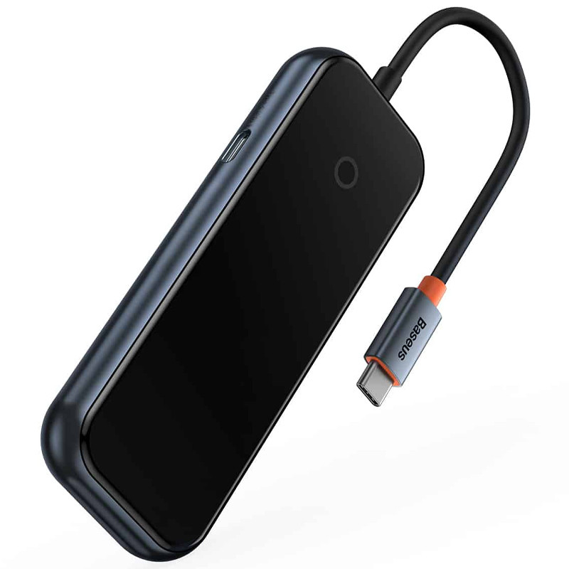 Перехідник Baseus Hub AcmeJoy 4-Port USB-C (USB3.0*3 + USB-C PD&Data*1) (WKJZ) Dark Gray
