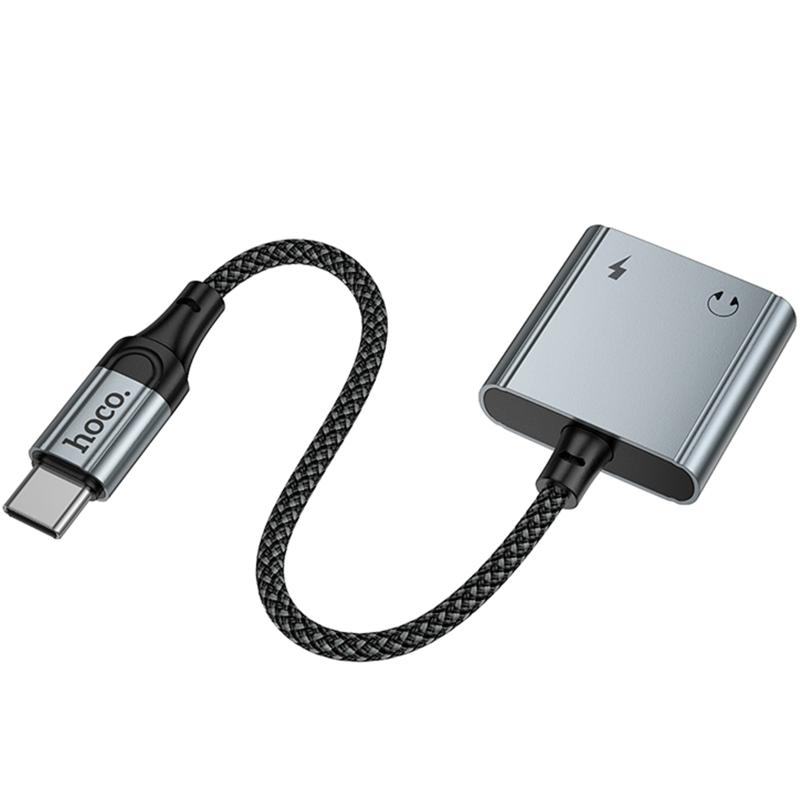 Перехідник Hoco UPA34A USB-C → USB-C*2 Metal gray