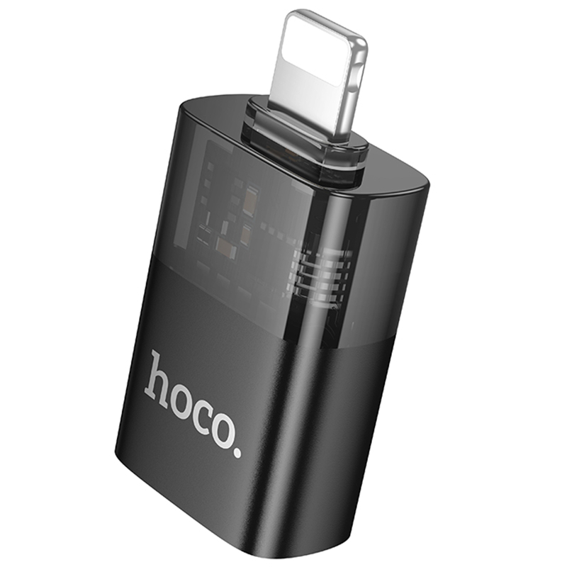 Перехідник Hoco UA36 Lightning male to USB female Black