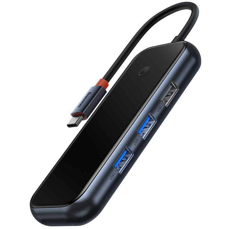 Перехідник Baseus Hub AcmeJoy 5-Port USB-C (HDMI*1 + USB3.0*2 + USB2.0*1 + USB-C PD&Data*1) (WKJZ) Dark Gray