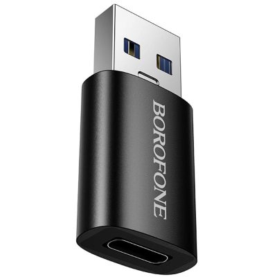 Перехідник Borofone BV26B USB Male to USB-C Female USB3.0 Black