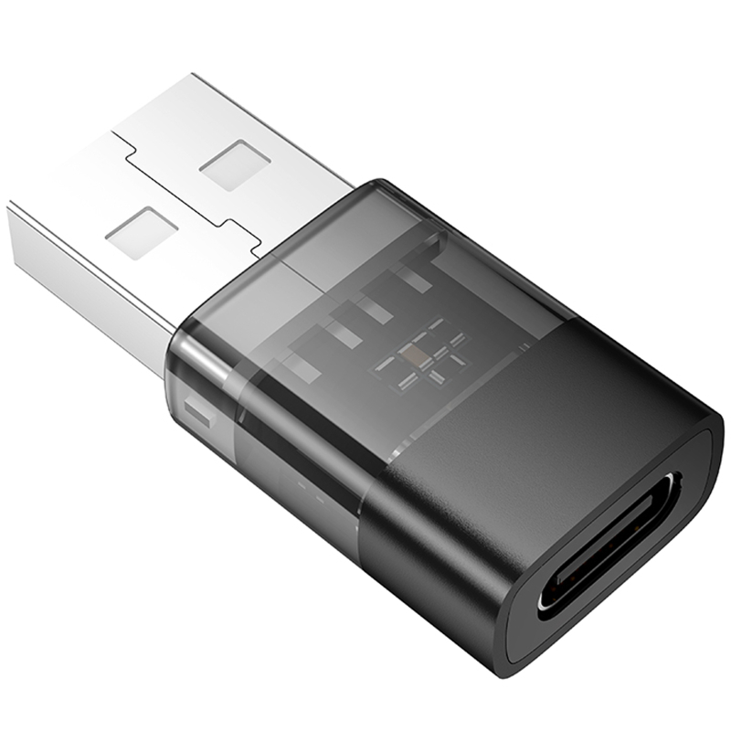 Перехідник Hoco UA36C USB male to USB-C female USB2.0 Black